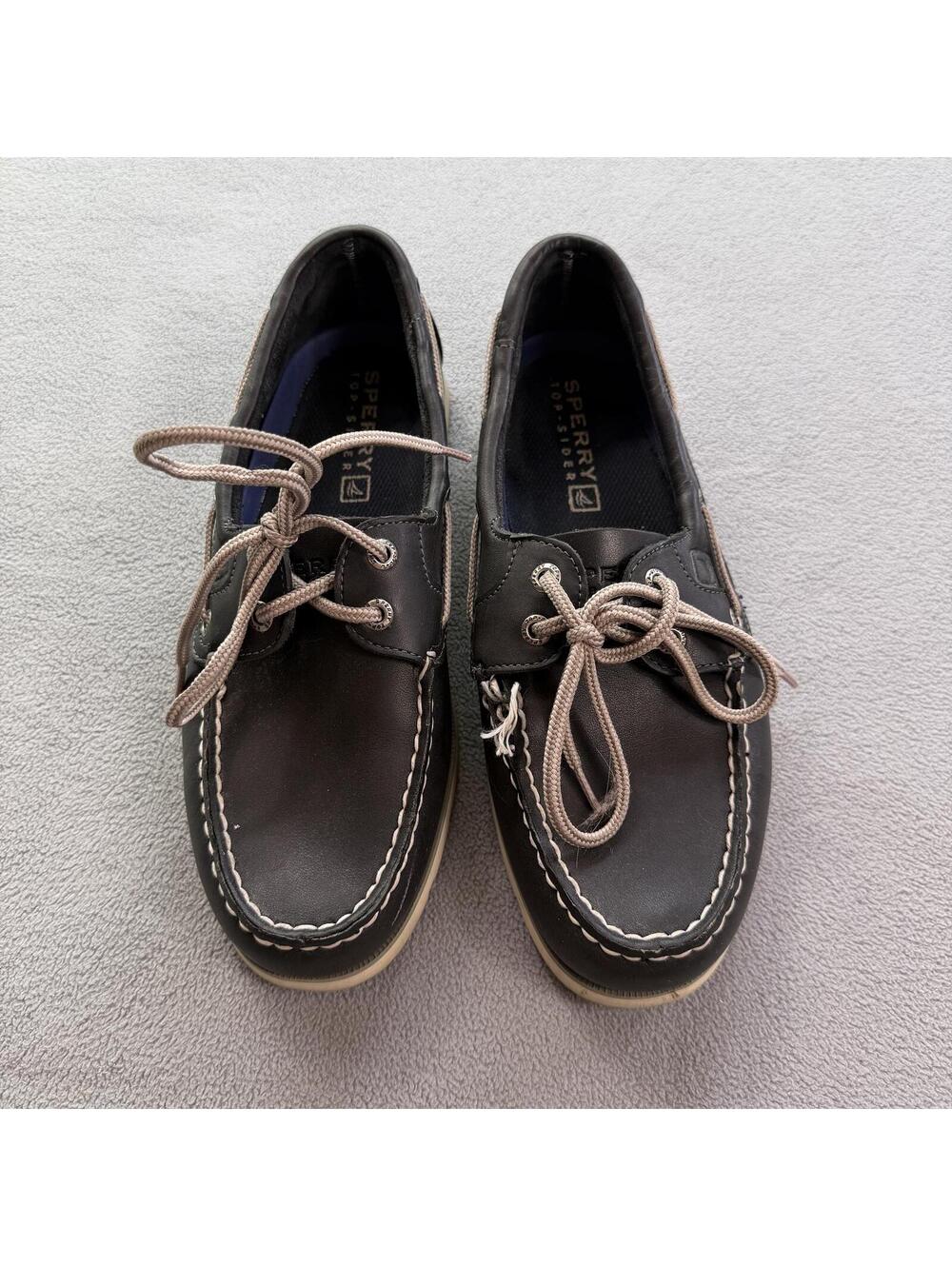Sperry Top-Sider Original 2 Eye Boat Shoe Navy Leather Mens 7.5 Classic Deck